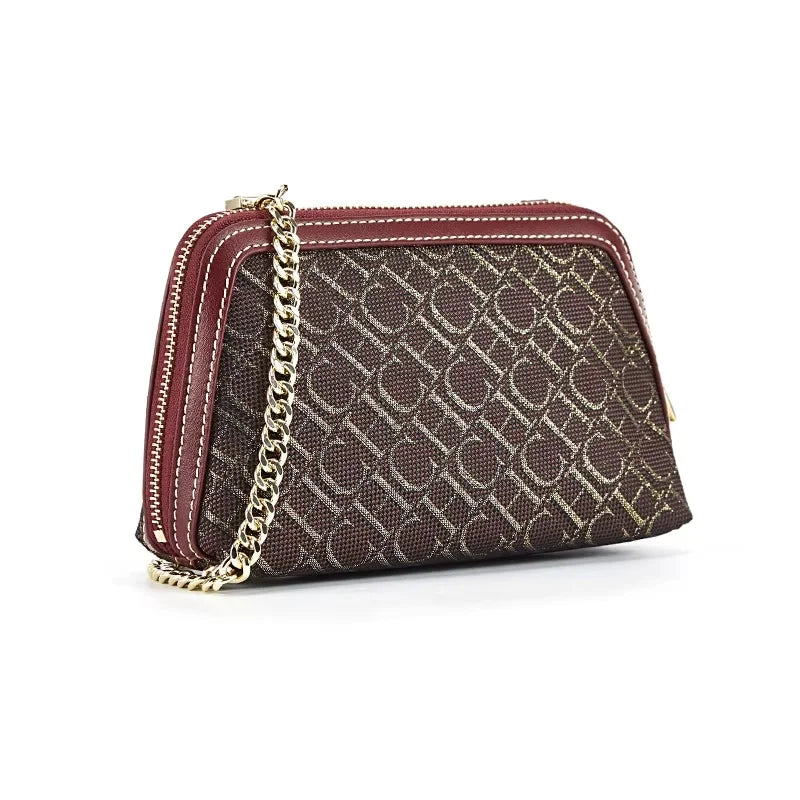 New Letter Printed Shoulder Bag Light Luxury Brand Chain Suede Leather Bag Chain Shoulder Bag Fashion Retro Crossbody Designer