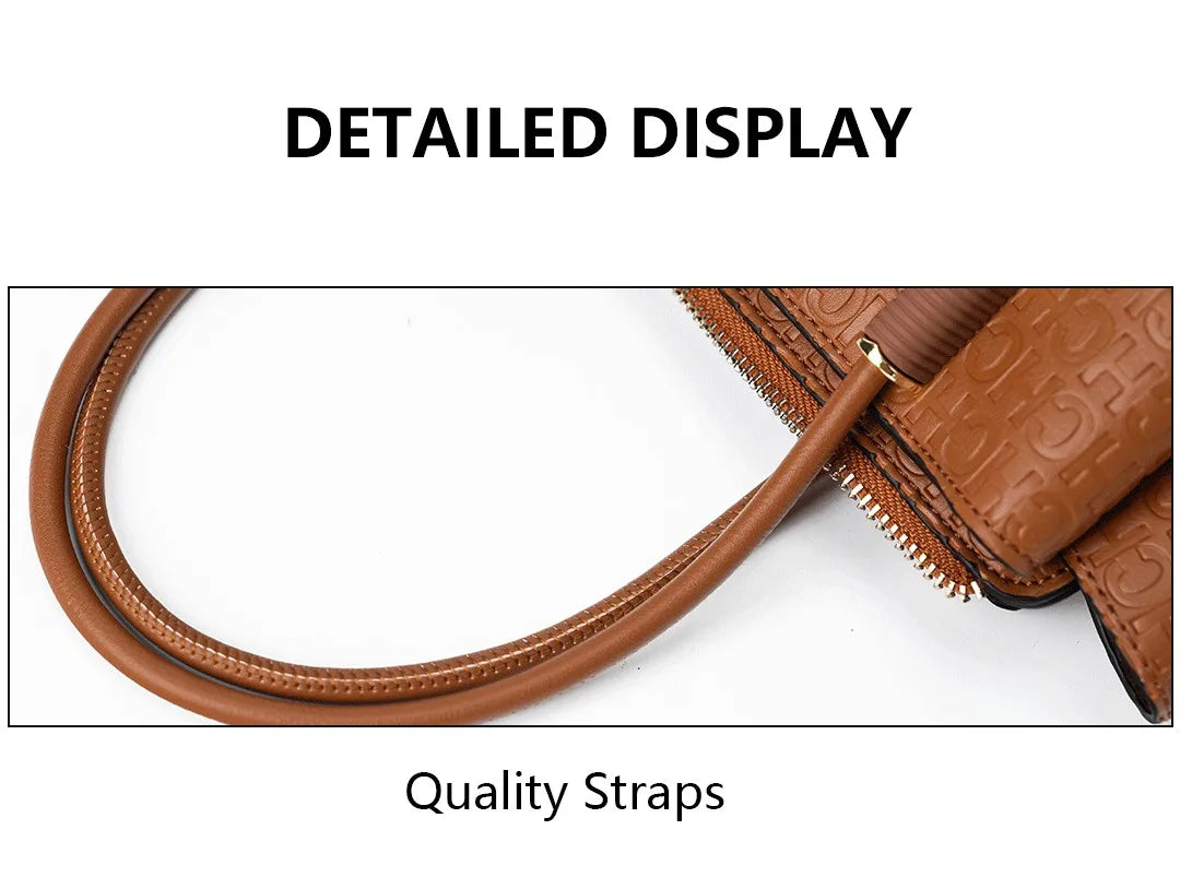 High Quality Metal Connection Brand Monogram Print Vintage Fashion Women's Tote Bag Large Capacity Commuter Versatile Tote Bag