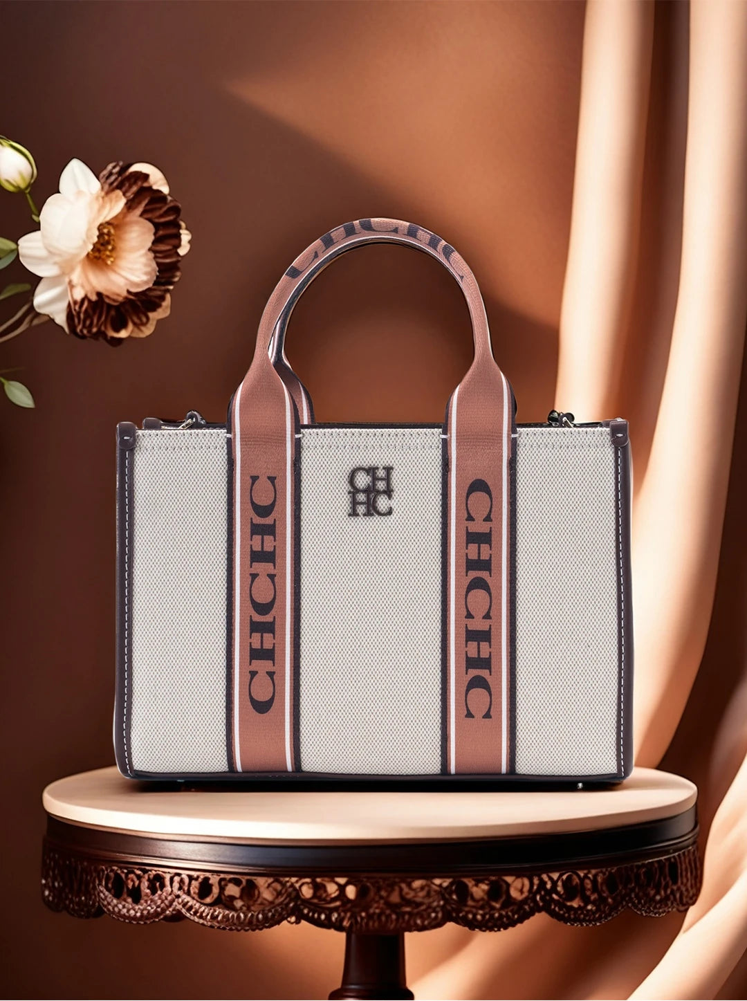 CH Brand Women's Handbag High Quality PU Material Fashion Boutique Brand Logo Women's Commuter Shoulder Bag