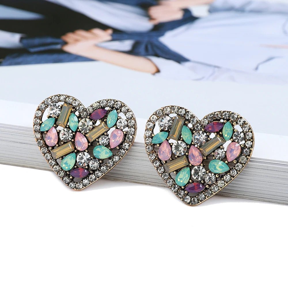 Women Luxury Bling Color Crystal Party Jewelry Aesthetic Accessories