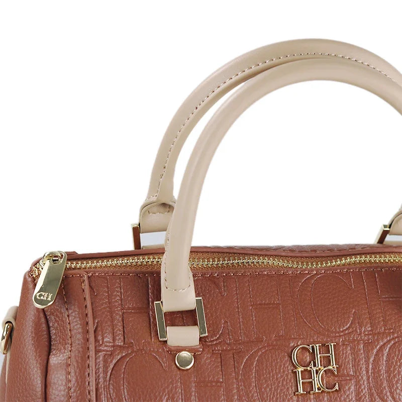 CH Women Handbag Shoulder Bag Embossed Logo Pattern Fashionable Ladies Casual 2026 New Trendy Popular Crossbody Bag Hot Sale