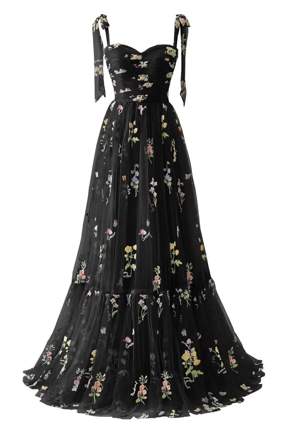 Lace Elegant Dress Women for Wedding Party Tulle Prom Dresses for Women Flower Embroidery A Line Formal Evening Party Gown