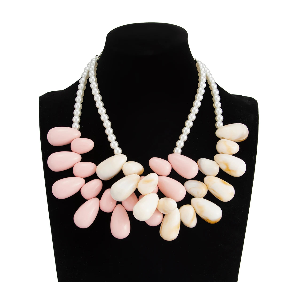 Salircon 5 Style Exaggerated Big Water Drop Resin Pendant Choker Necklace Women Boho Clavicle Chain Statement Mujer Jewelry Gift