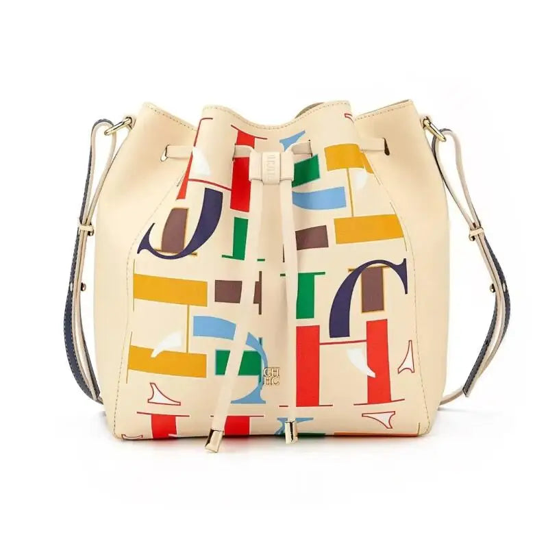 Fashion Daily Commute Style Women's Bucket Bag Unique Luxury Sense Letter Print Design Elegant 2025 New Women's Shoulder Bag