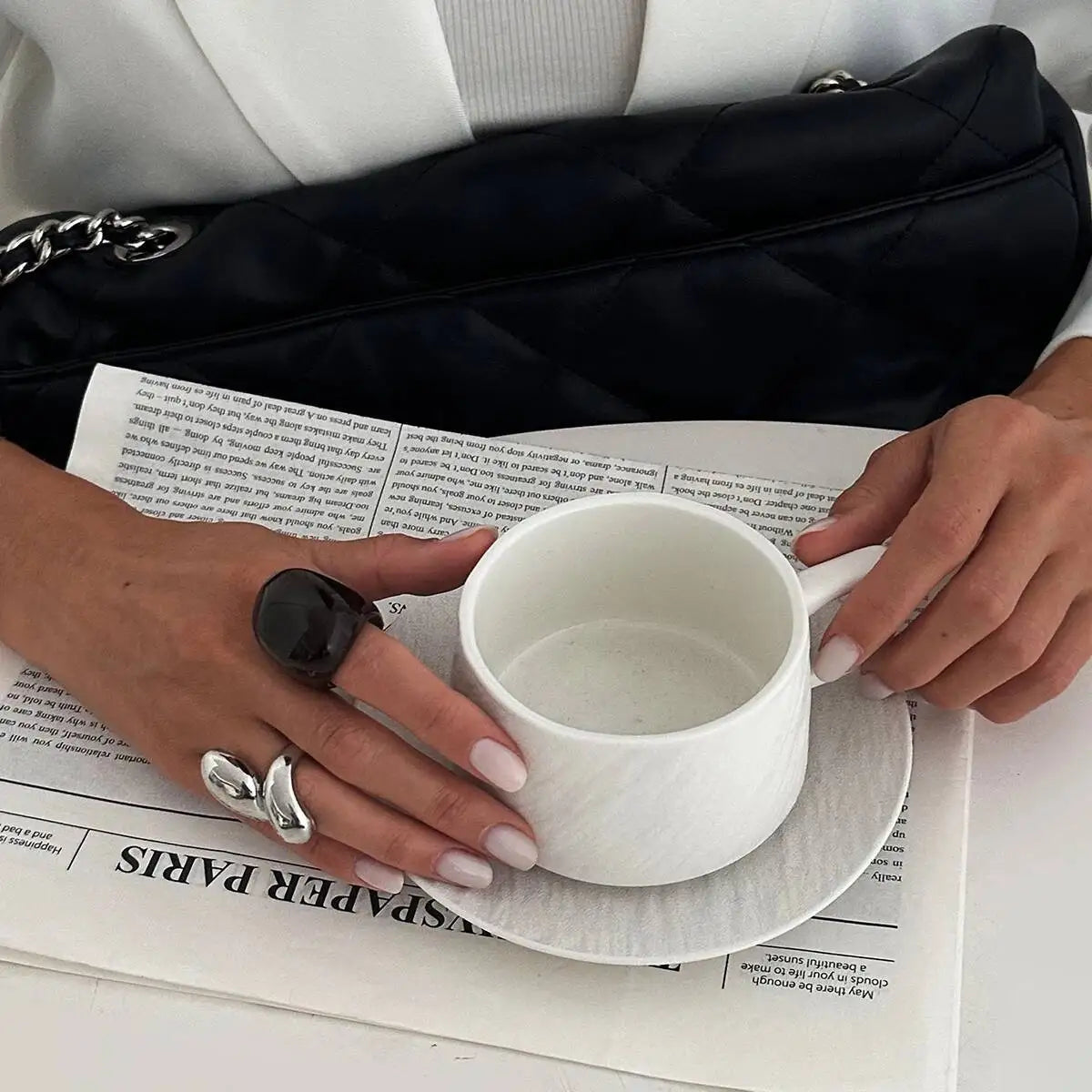 KunJoe 2Pcs/Set Vintage Metal Water Drop Acrylic Ring Women 2026 Fashion Geometric Thick Resin Knuckle Rings Set Boho Jewelry