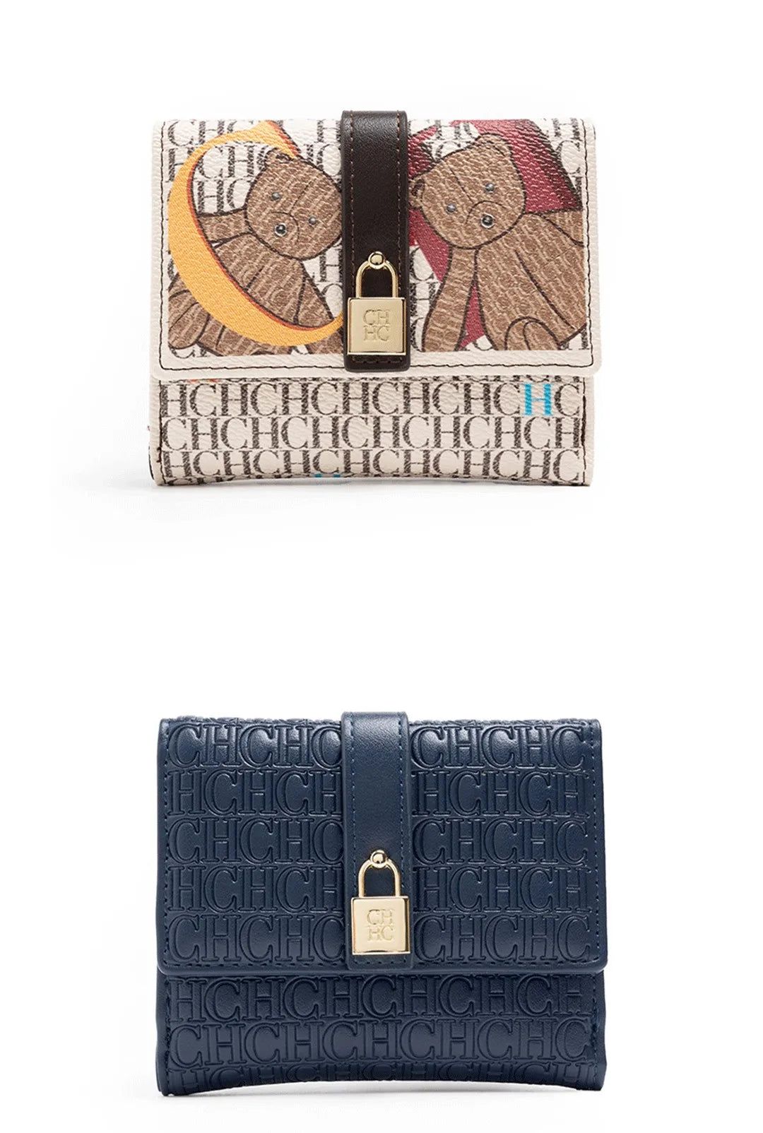 CH Fashion Versatile Letter Print Design Wallet Premium Feeling Wallet High Quality Standard Wallet Ladies Temperament Style Car