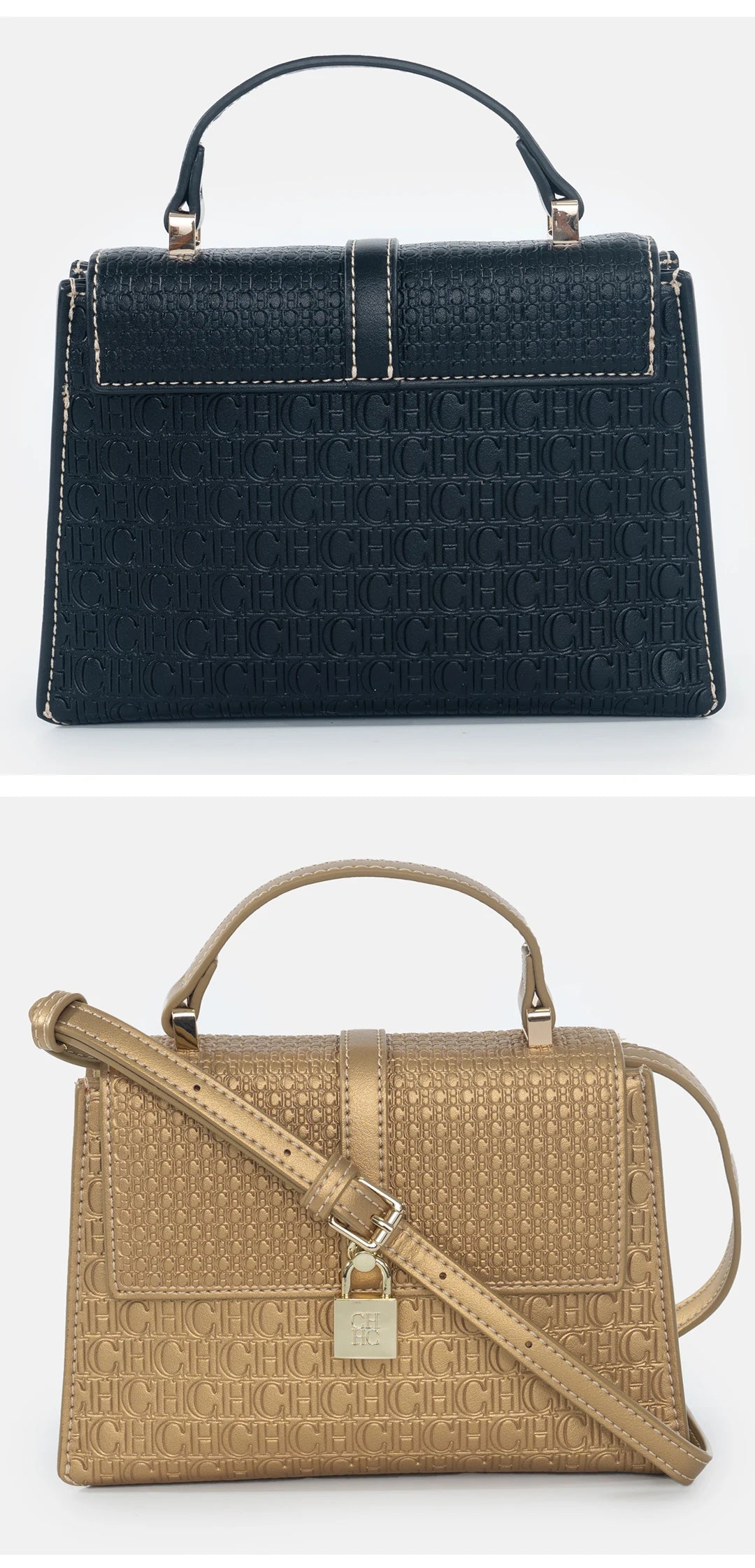 CHCH Luxury Brand Women's Tote Bag Delicate Compact Monogram Print Lock Design Versatile Simple Solid Color Women's Shoulder Bag