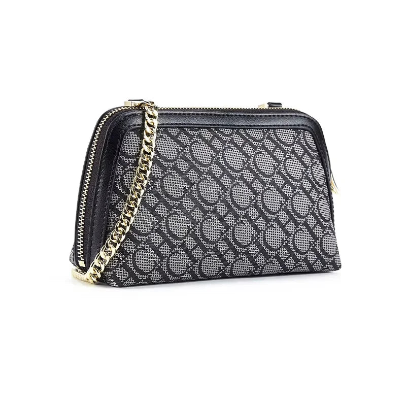 New Letter Printed Shoulder Bag Light Luxury Brand Chain Suede Leather Bag Chain Shoulder Bag Fashion Retro Crossbody Designer