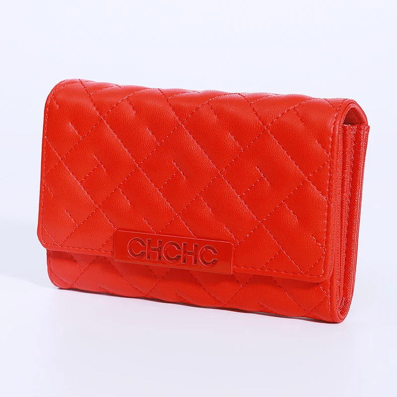 CH Luxury Card Bag Minimalist Chic Embossed Design Wallet Stylish Women Accessory Compact Multi Slot Card Holder Daily Essential