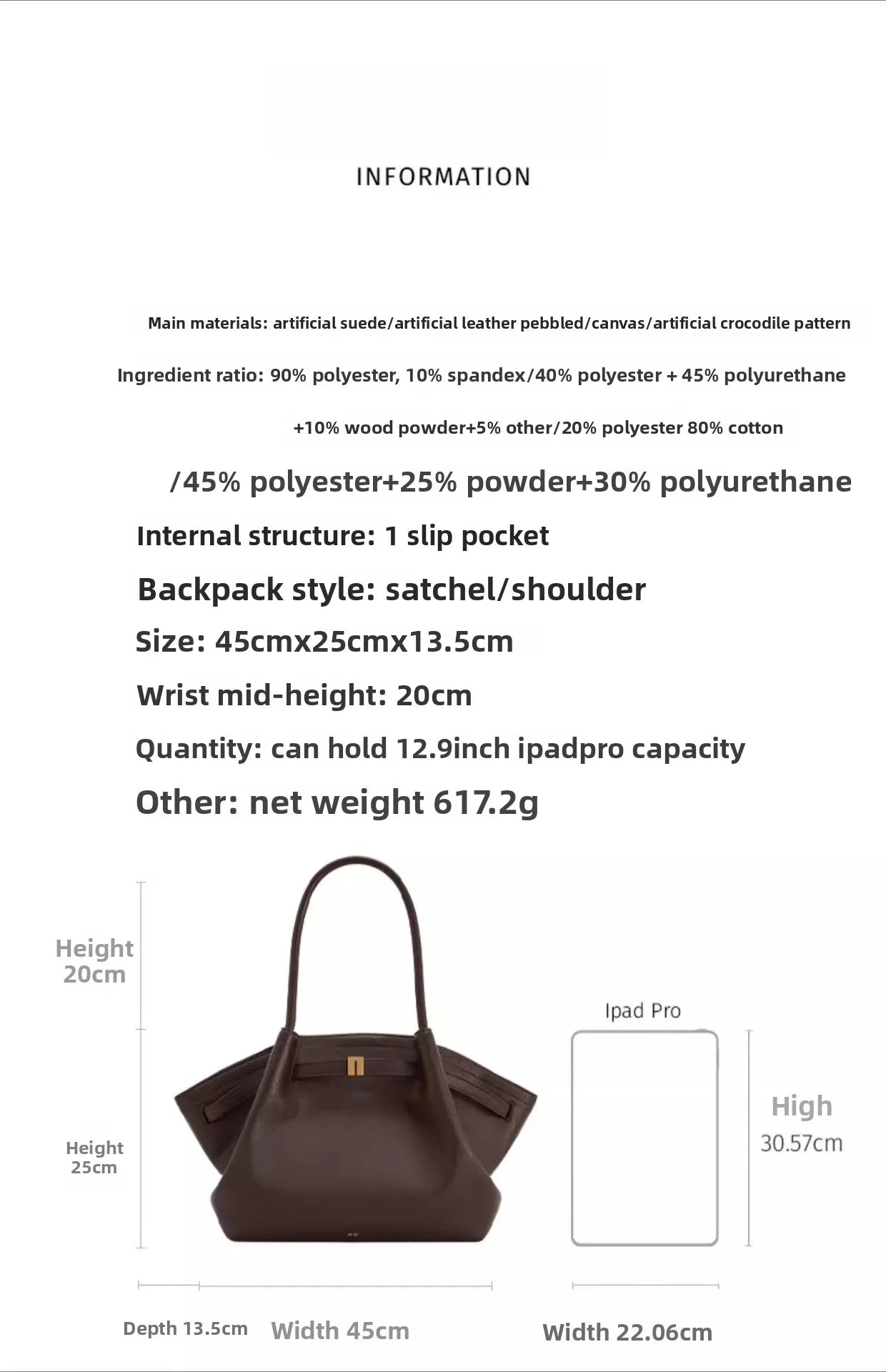 JW PEI Dumpling Bag, Large Capacity, Shoulder Bag, Handbag, Tote Bag, Women's Bag.