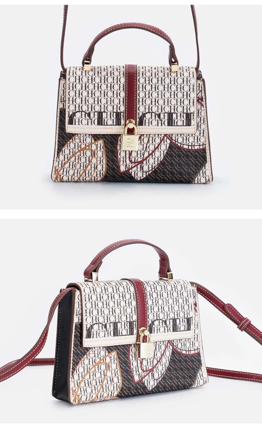 New Casual Women's Crossbody Bag Exquisite And Fashionable Handbag Niche Light Luxury Brand With Lock Design Trendy Designer's