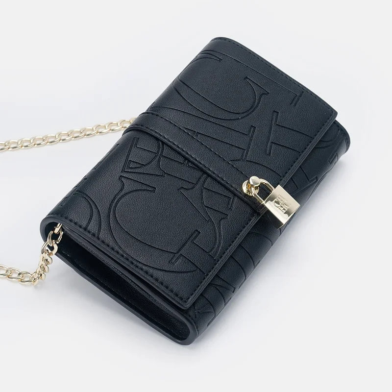 CH Chain Bag PU Material Solid Color Big Letter Print High Quality Lock Design Women's 2025 Designer New Shoulder Bag
