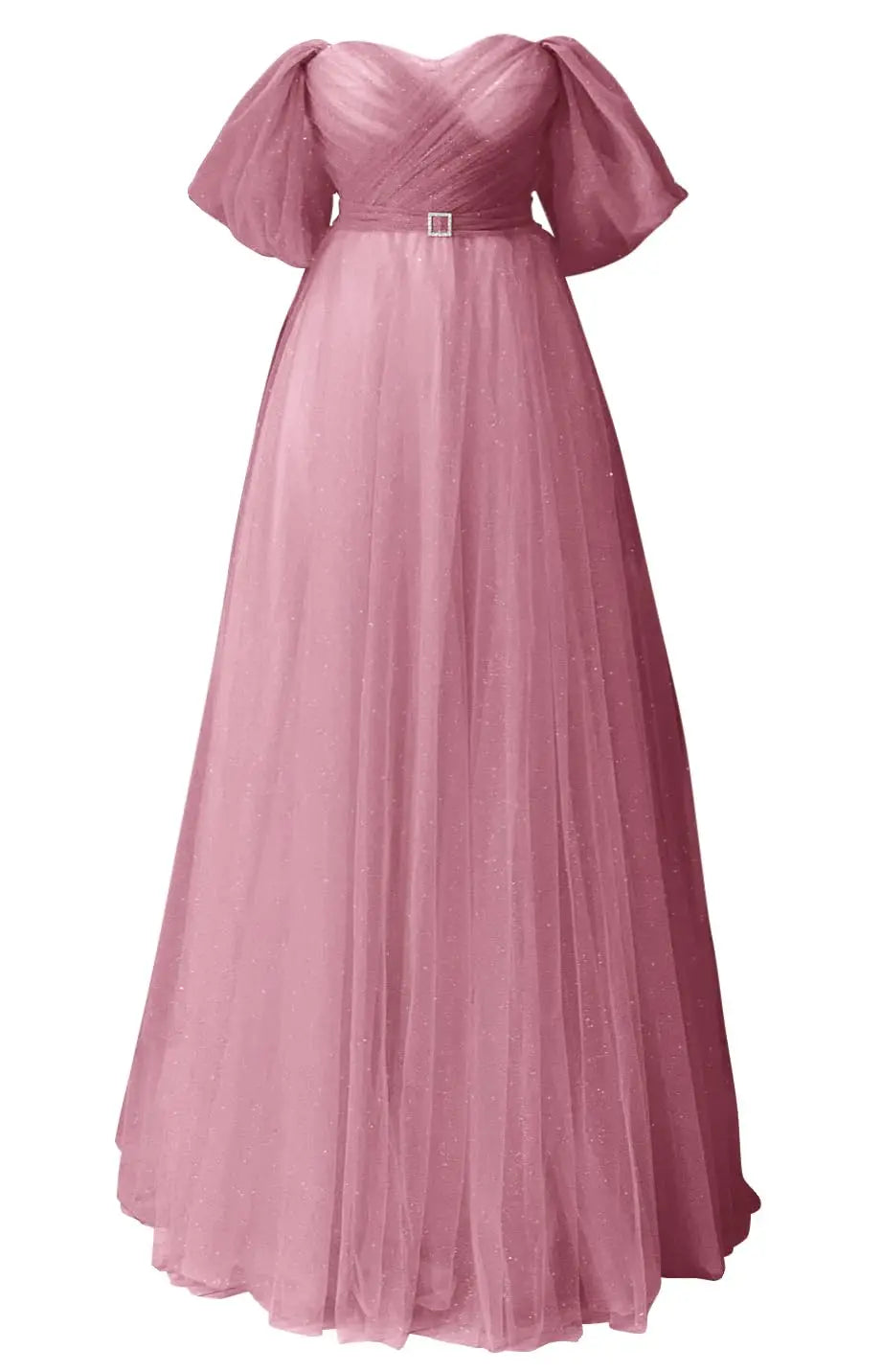 Glitter Tulle Prom Dresses Off The Shoulder Sweetheart Puffy Long Evening Gowns for Women 2026 Elegant Dress Wedding Party