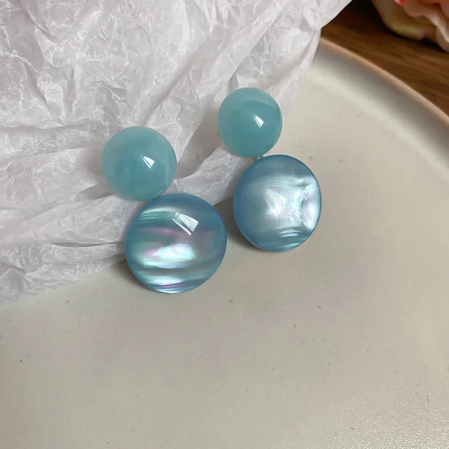 Retro Geometric Resin Drop Earings For Women Water Drop Pendant Earrings for Banquet Party Female Ear Jewelry Gift