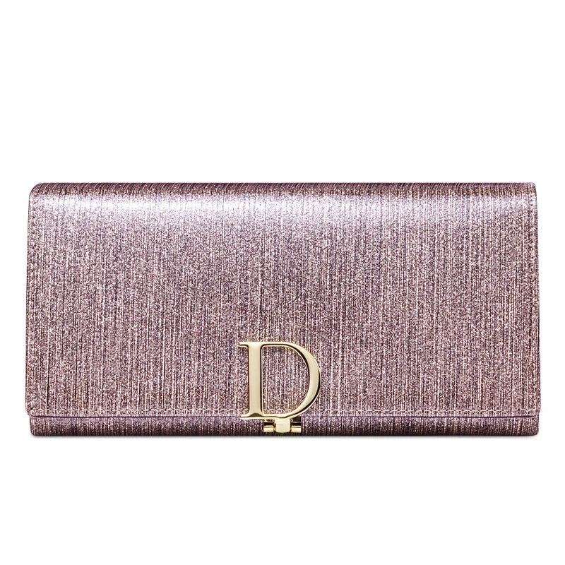 2025 New Women's Wallet, Long Wallet, Pearl D-Buckle, Large Capacity, Multiple Slots, Genuine Cowhide Wallet, Clutch Bag