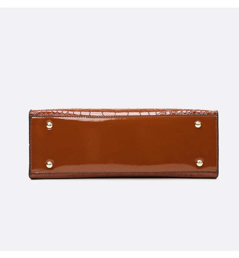Retro Ladies Three-piece Set Mother-daughter Crossbody Bag Crocodile Pattern Texture Single-shoulder Hand-held Diagonal Bag