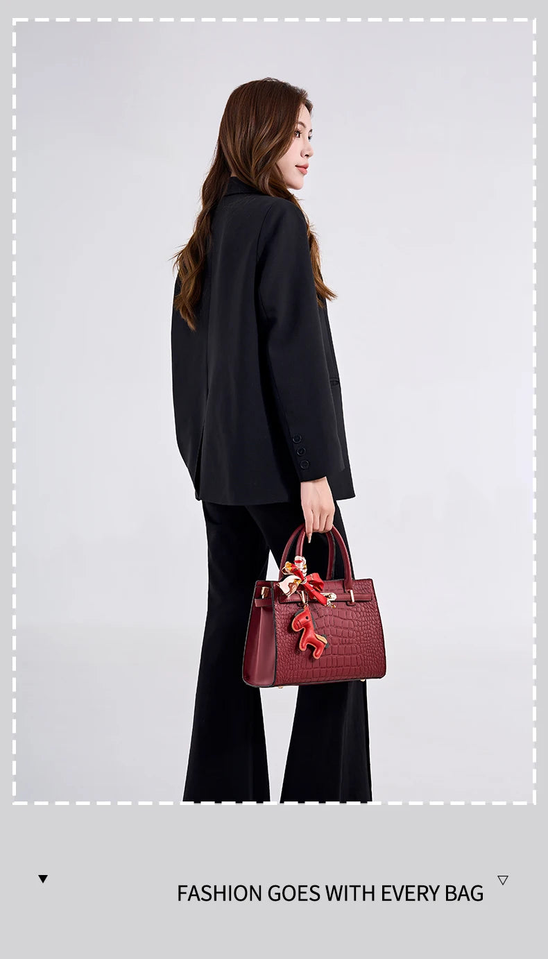 large-capacity multi-functional crossbody bag, PU leather