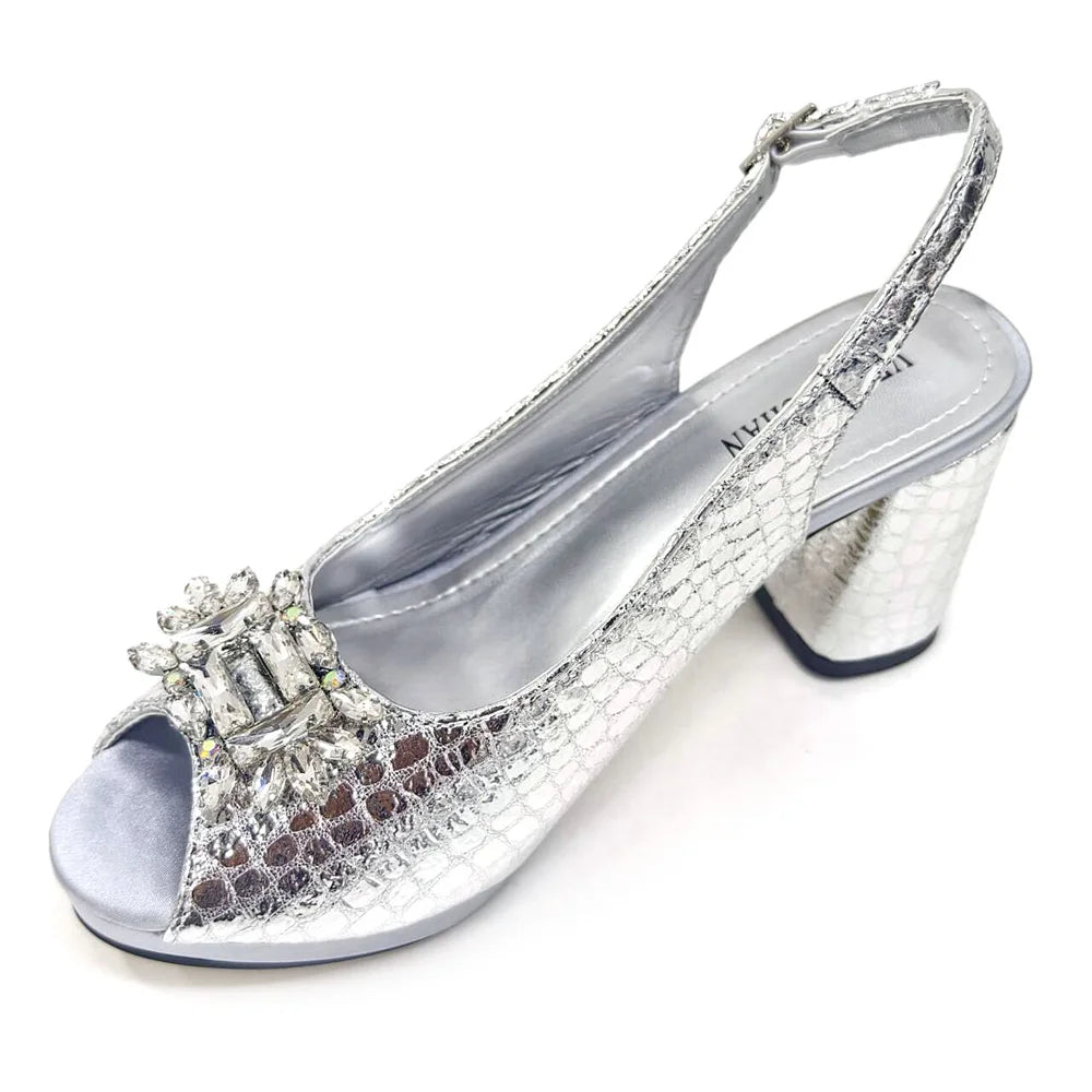 2024 Italian Design Rhinestone-encrusted Ladies Party Shoes And Special Bag High Heels And Dual Purpose Bag Women's Shoes