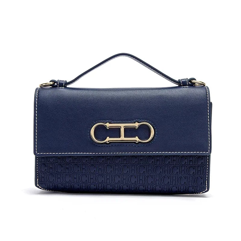 CH Women's Classic Retro Fashion Shoulder Bag Light Luxury Popular Classic Models Large Capacity Brand Logo Buckle Crossbody Bag