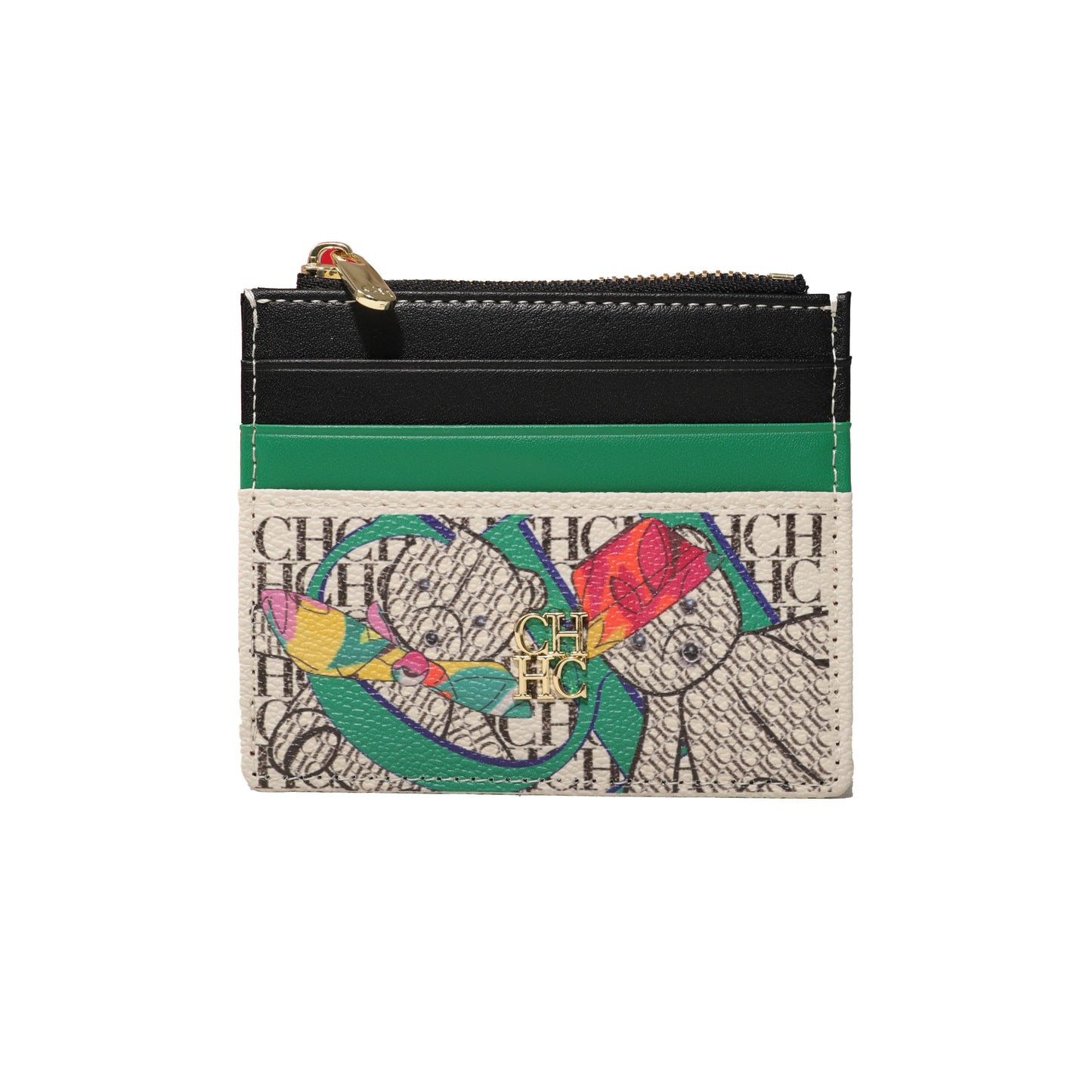 New Fashion CH Embossed Card Holder Slim Minimalist Credit Card Wallet for Women & Men Portable ID Card Case with Multiple Slots