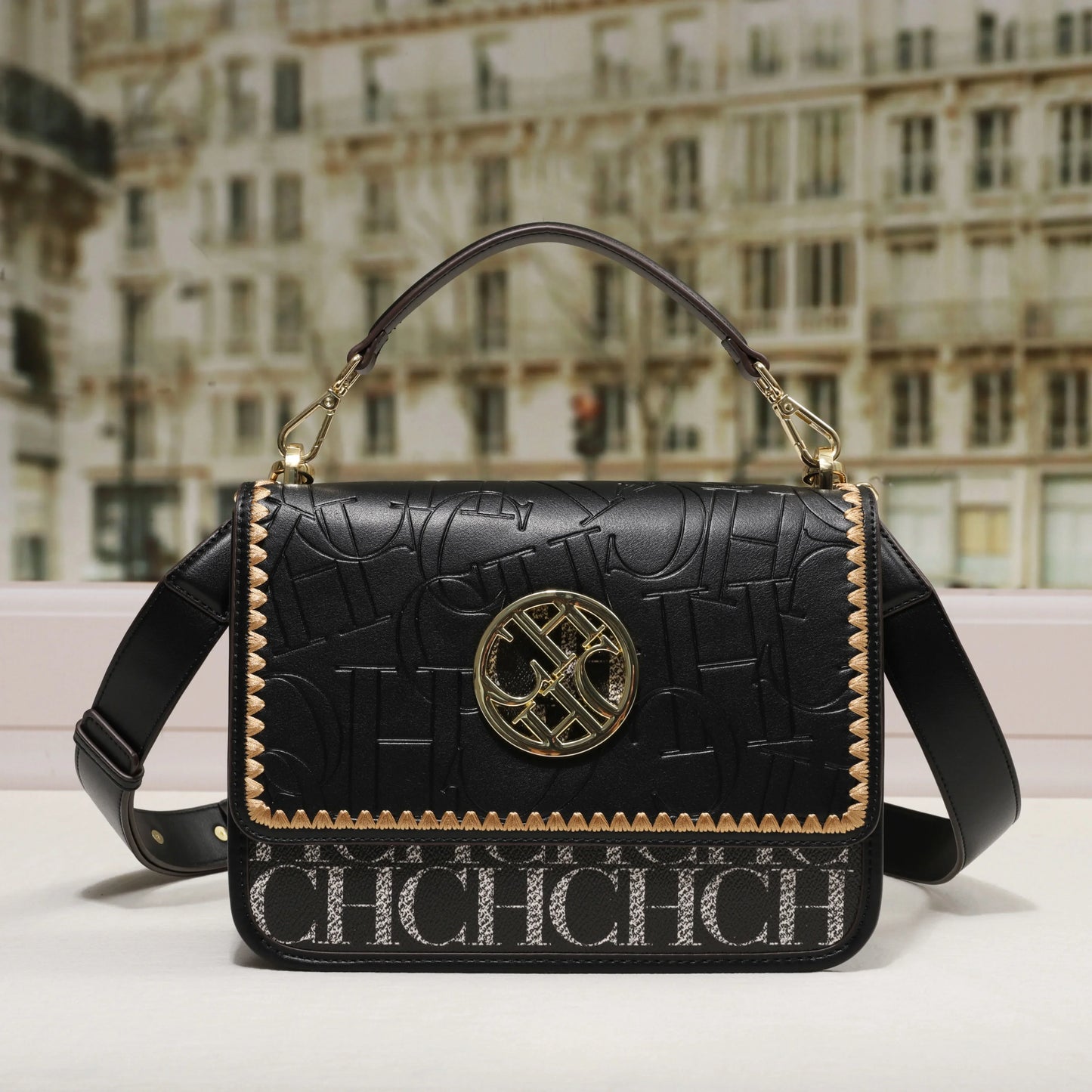 Solid Design Shoulder Bag Dark Letter Embossed Ladies Party Bag Exquisite Luxury Brand Fashion Vintage Design Handbag Classic