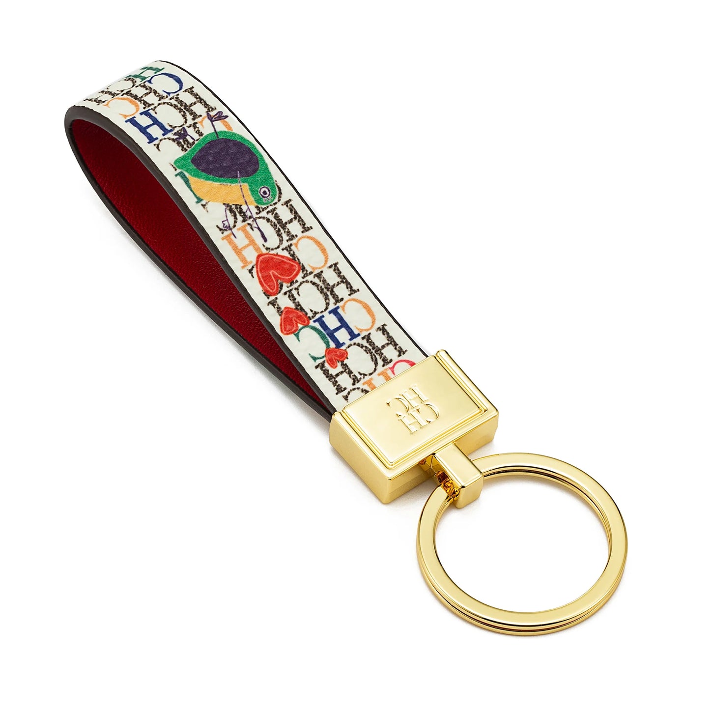 CH Niche High-end Keychain Leather Keychain Unique Printing Design Fashion Keychain Simple and Exquisite Style Gifts