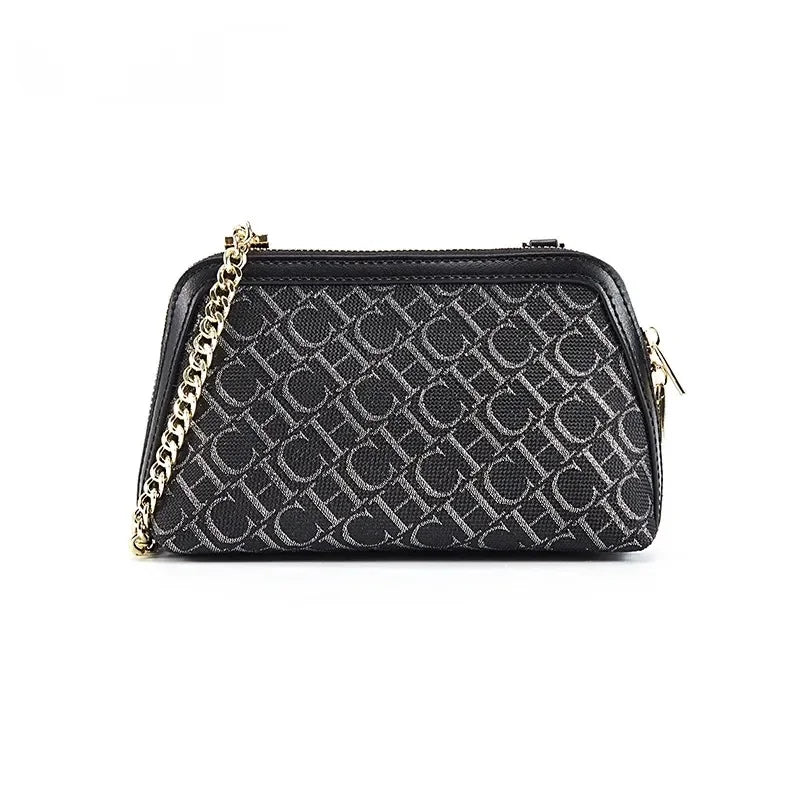 New Letter Printed Shoulder Bag Light Luxury Brand Chain Suede Leather Bag Chain Shoulder Bag Fashion Retro Crossbody Designer