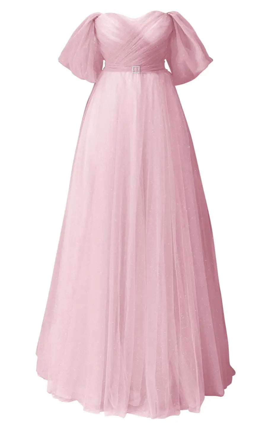 Glitter Tulle Prom Dresses Off The Shoulder Sweetheart Puffy Long Evening Gowns for Women 2026 Elegant Dress Wedding Party
