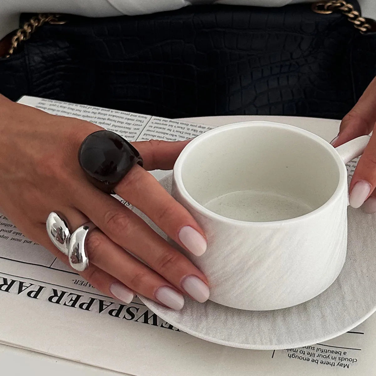 KunJoe 2Pcs/Set Vintage Metal Water Drop Acrylic Ring Women 2026 Fashion Geometric Thick Resin Knuckle Rings Set Boho Jewelry