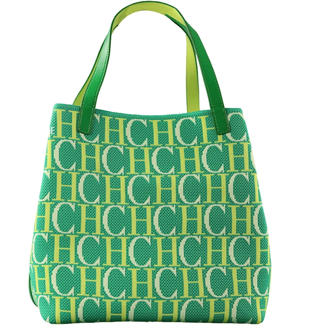 CH Brand Women's Handbag Autumn/Winter New Large Capacity Multi functional Letter Flyknit Design 2026 New Women's Tote Bag
