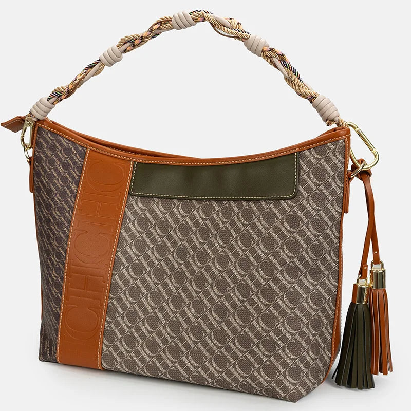 CHCH Women's Tote Bag 2025 New Splicing Design Dual purpose Shoulder Bag Large Capacity Commuter Women's Bag