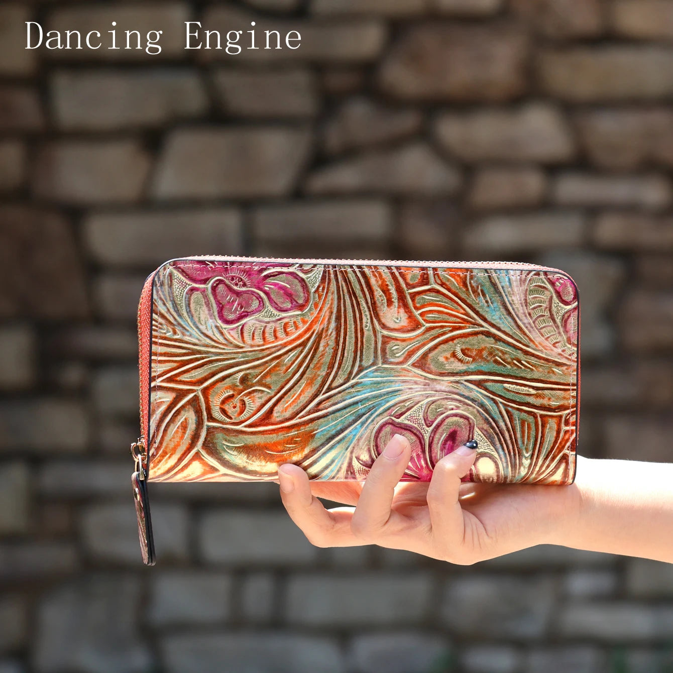 Wallet Women Large Capacity Card Holder Purse Floral Womens Leather Wallets Long Female Coin Purse Evening Clutch Bag