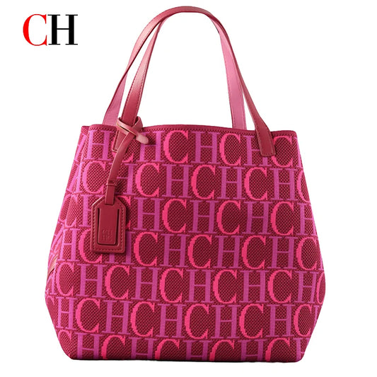 CH Brand Women's Handbag Autumn/Winter New Large Capacity Multi functional Letter Flyknit Design 2026 New Women's Tote Bag