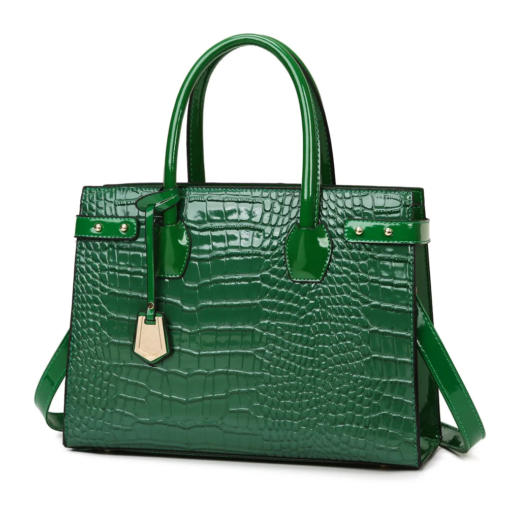 Retro Ladies Three-piece Set Mother-daughter Crossbody Bag Crocodile Pattern Texture Single-shoulder Hand-held Diagonal Bag