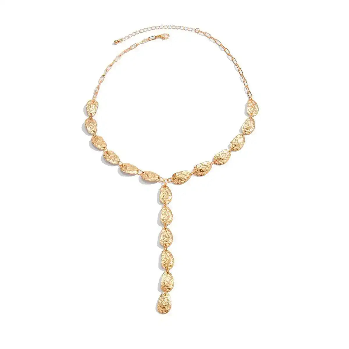 Salircon Vintage Irregular Baroque Y-shaped Necklace Women 2025 New Simple Geometric Pendant Necklace Daily Jewelry Accessories