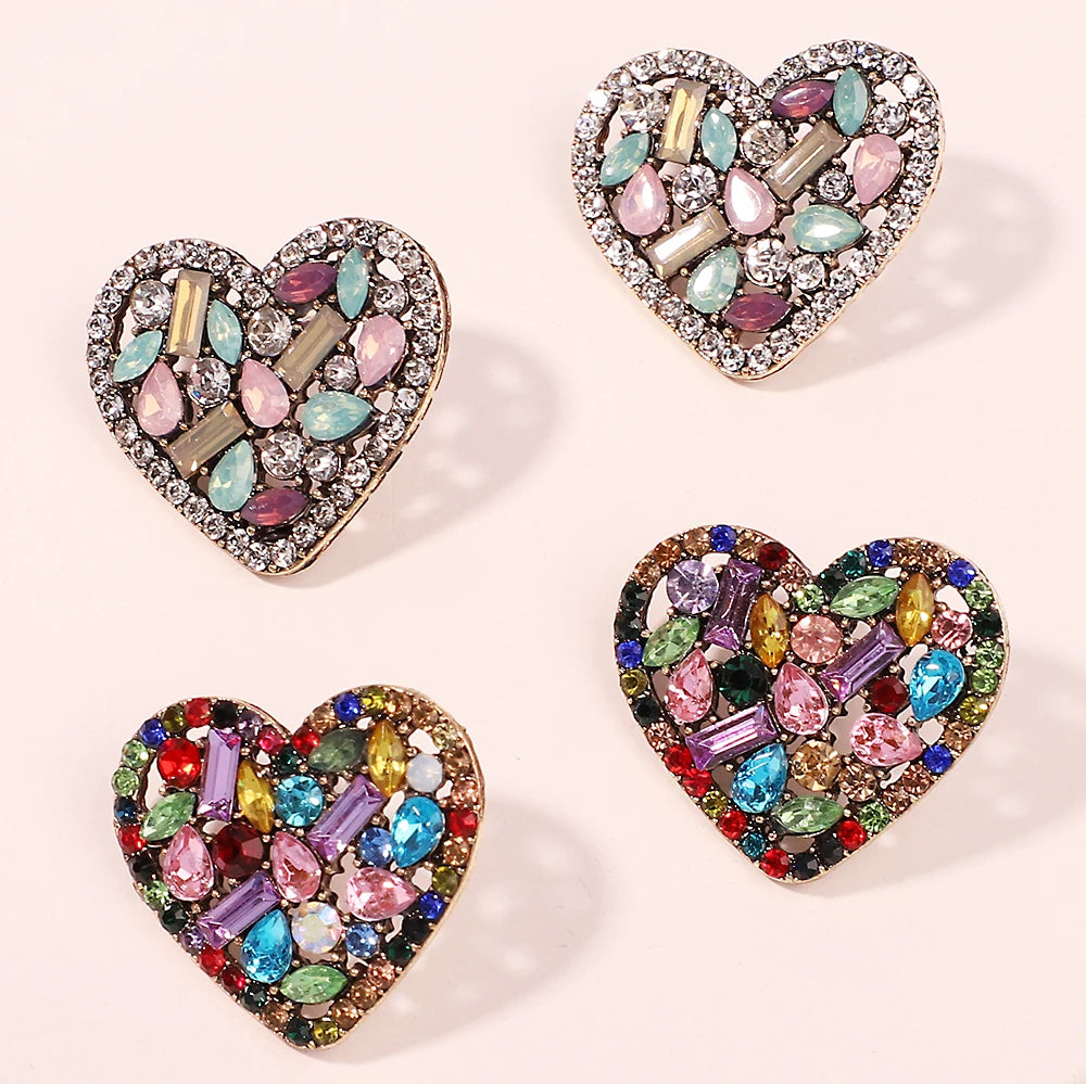 Women Luxury Bling Color Crystal Party Jewelry Aesthetic Accessories