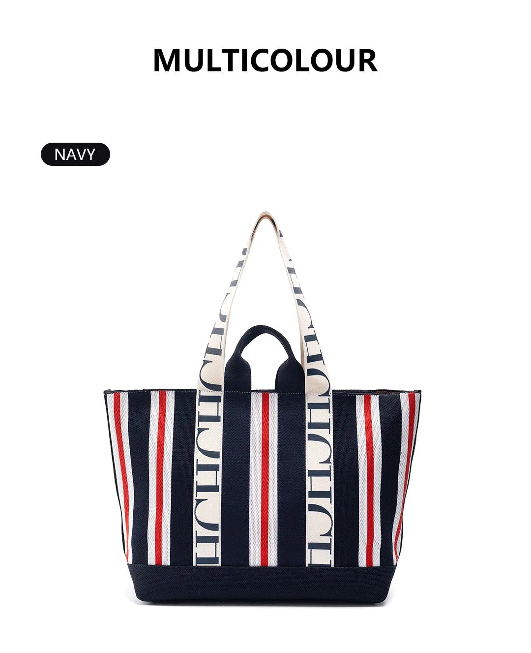 CH Classic Ladies Crossbody Bag Large Capacity Commuter Style Ladies Tote Bag Simple Stripe Design Ladies Shoulder Bag Letters