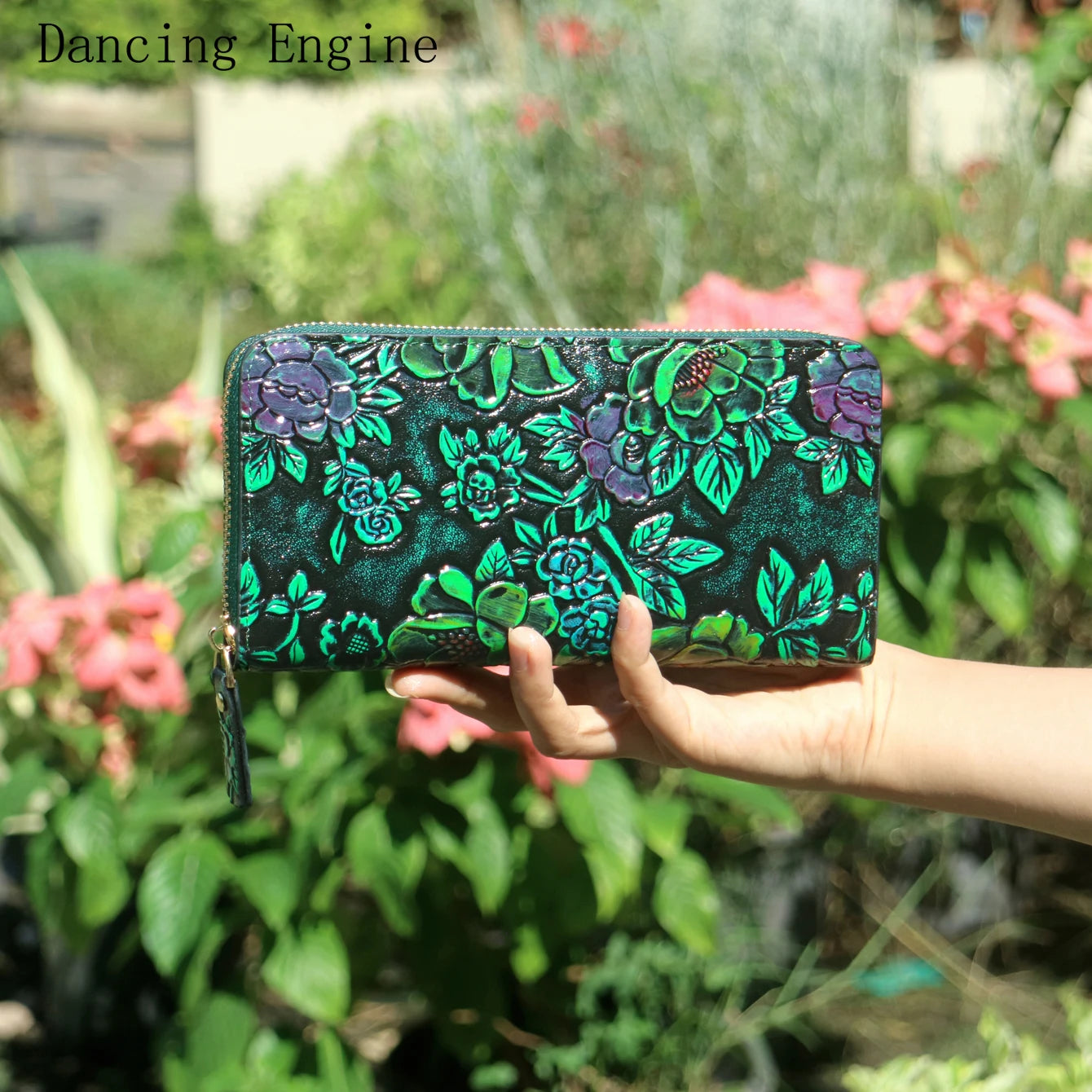 Wallet Women Large Capacity Card Holder Purse Floral Womens Leather Wallets Long Female Coin Purse Evening Clutch Bag