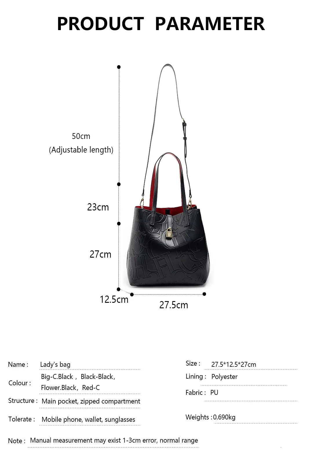 Letter Pattern Design Large Capacity Simple Style 2025 New Women's Tote Bag Portable Multi-functional Fashion Crossbody Bag