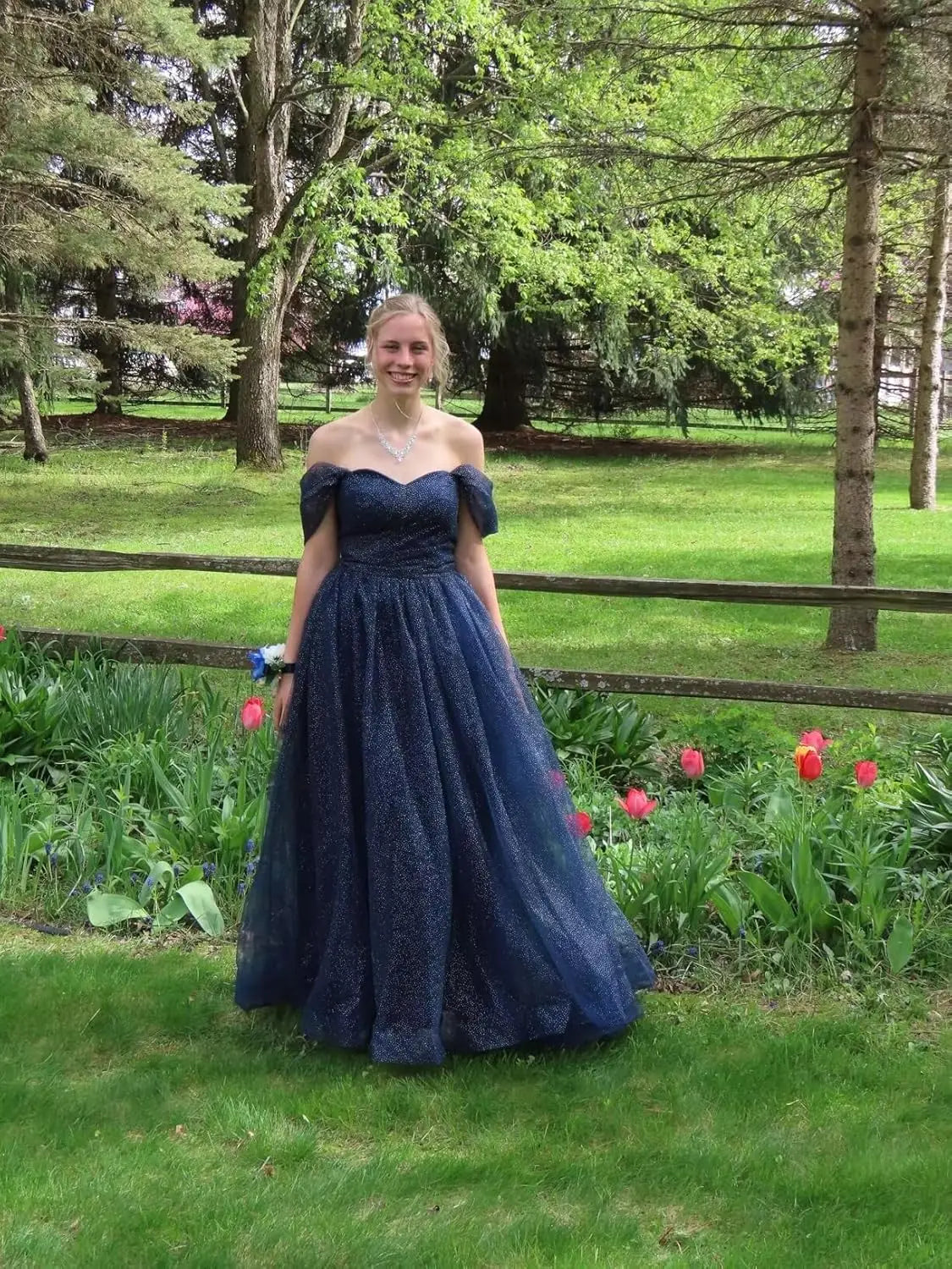 Sexy Long Ball Gown Party Evening Dresses Sparkly Tulle Prom Dress 2026 Off The Shoulder Formal Dresses for Women Glitter A Line