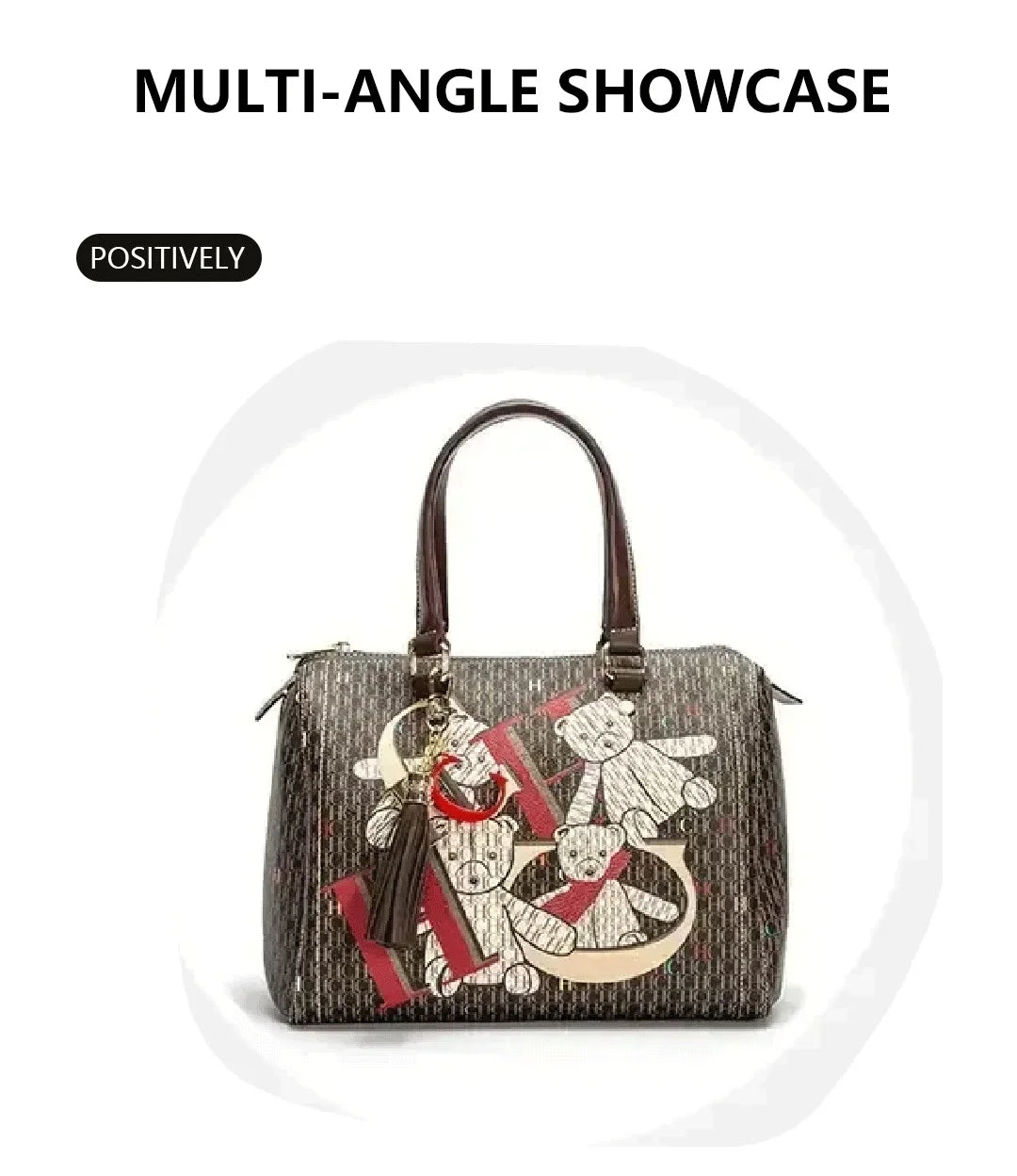 Women's Commuter Crossbody Bag 2025 Spring New Colorful Printed Women's Handbags Monogram Bronze Fashion Luxury Design
