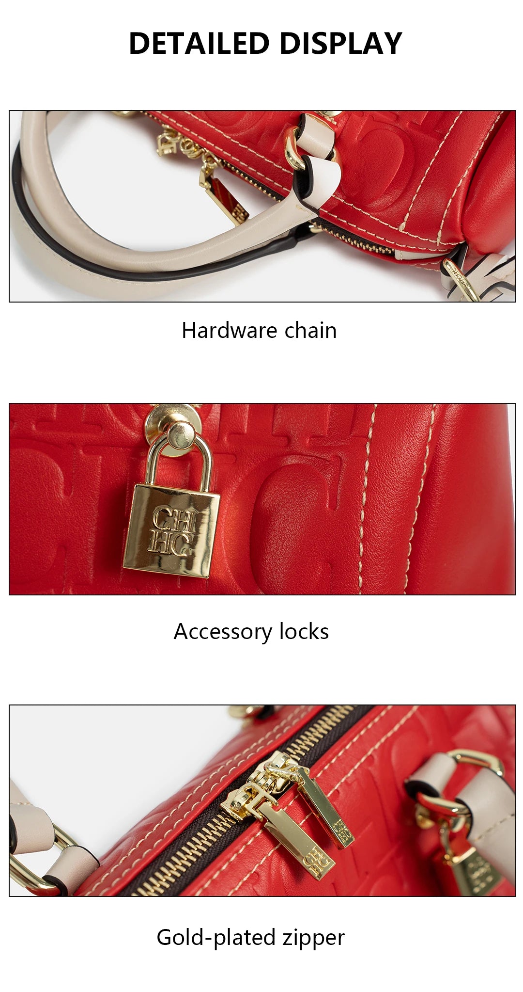 CH New Exquisite Handbag Spring and Summer High-quality Letter Print Multi-Scene Available 2026 Boston Crossbody Bag