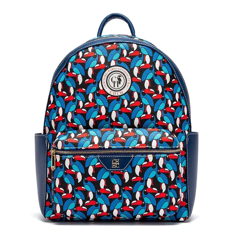 CH Unique Printed Design Women's Backpack Rugged Backpack Fashion Women's Backpack New 2025 Large Capacity Printed Travel Bag