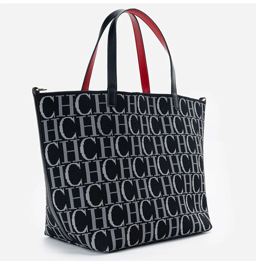 CH Popular Large Capacity Tote Bag Versatile Elegant Casual Shopping High Quality Ladies Bag Women's Brand Fashion Letter Print