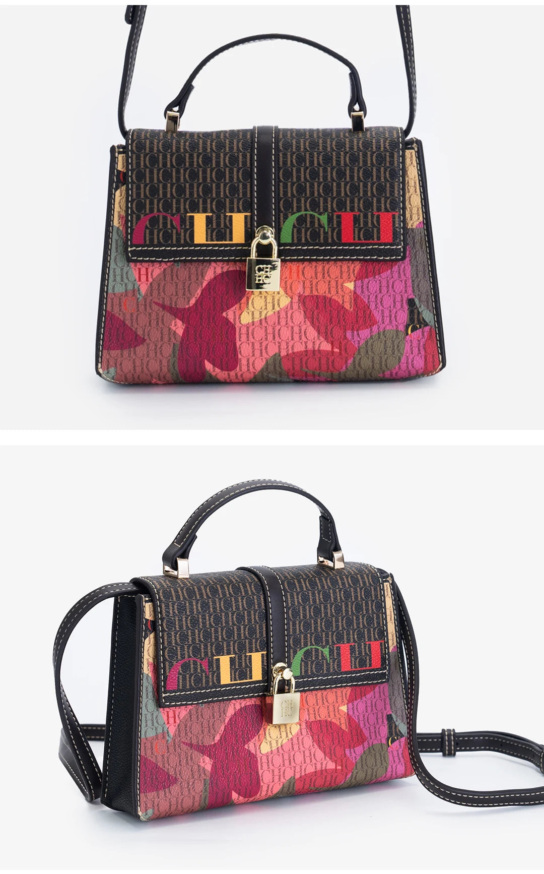 New Casual Women's Crossbody Bag Exquisite And Fashionable Handbag Niche Light Luxury Brand With Lock Design Trendy Designer's