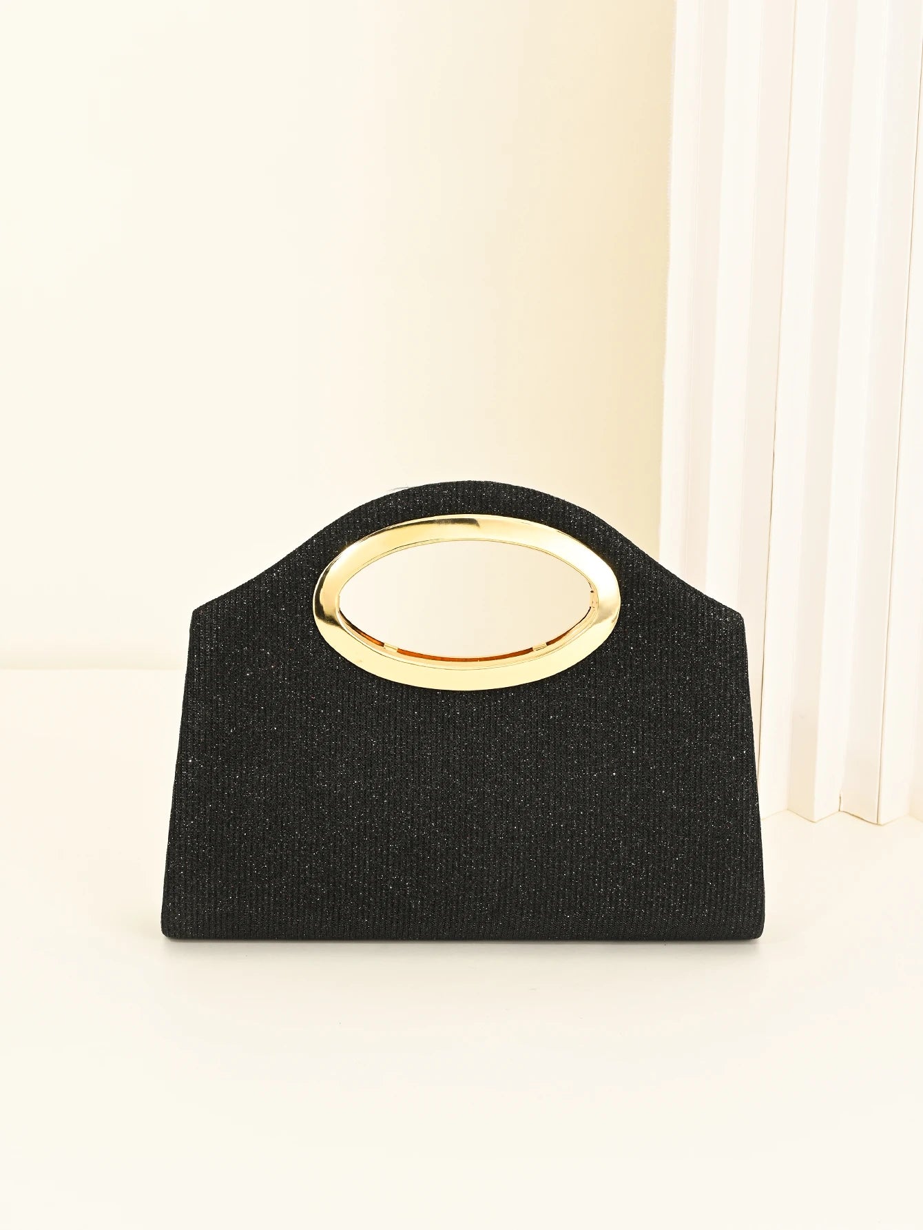 Glittered Evening Bag with Pleats, Women's Single Shoulder Crossbody Chain Bag, Fashionable and Versatile