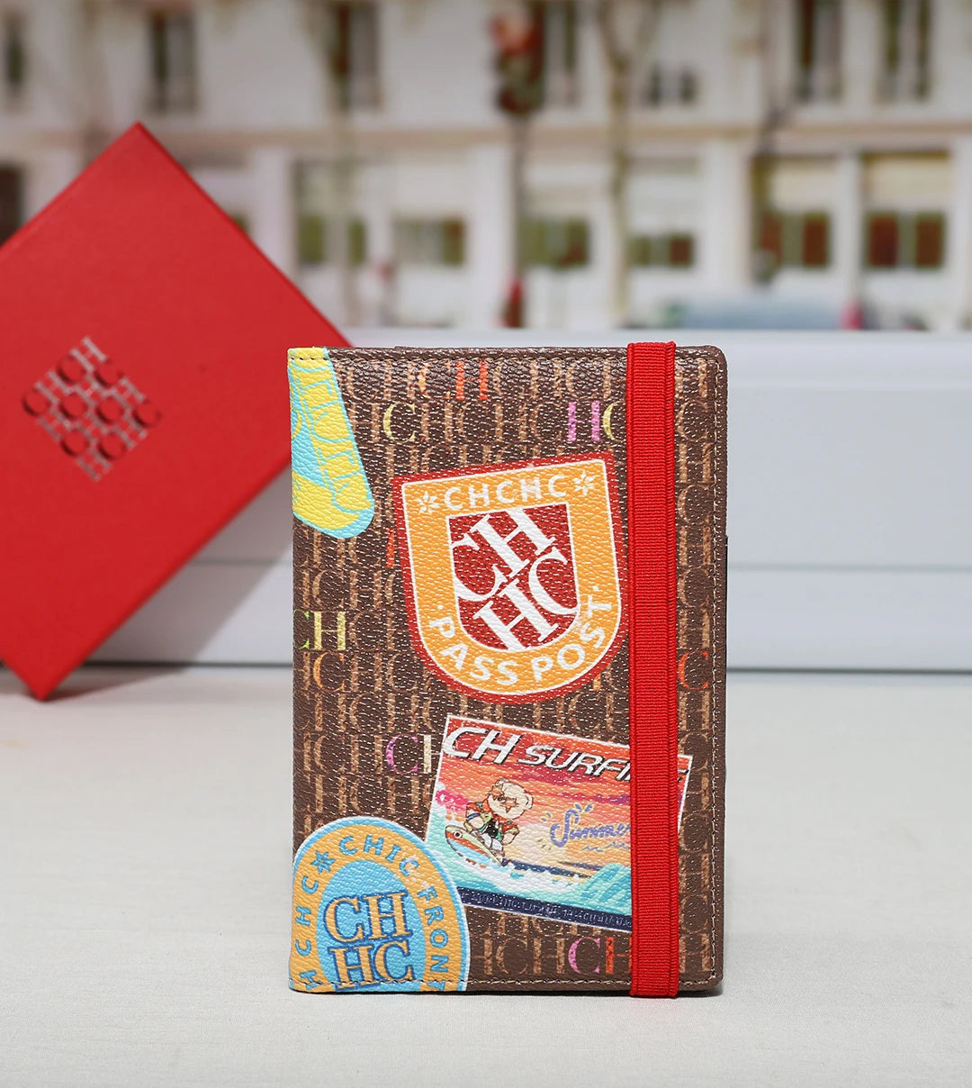 CH Passport Holder Stylish Patterned Design Passport Cover Multi Function Card Pocket Travel Document Organizer Travel Essential