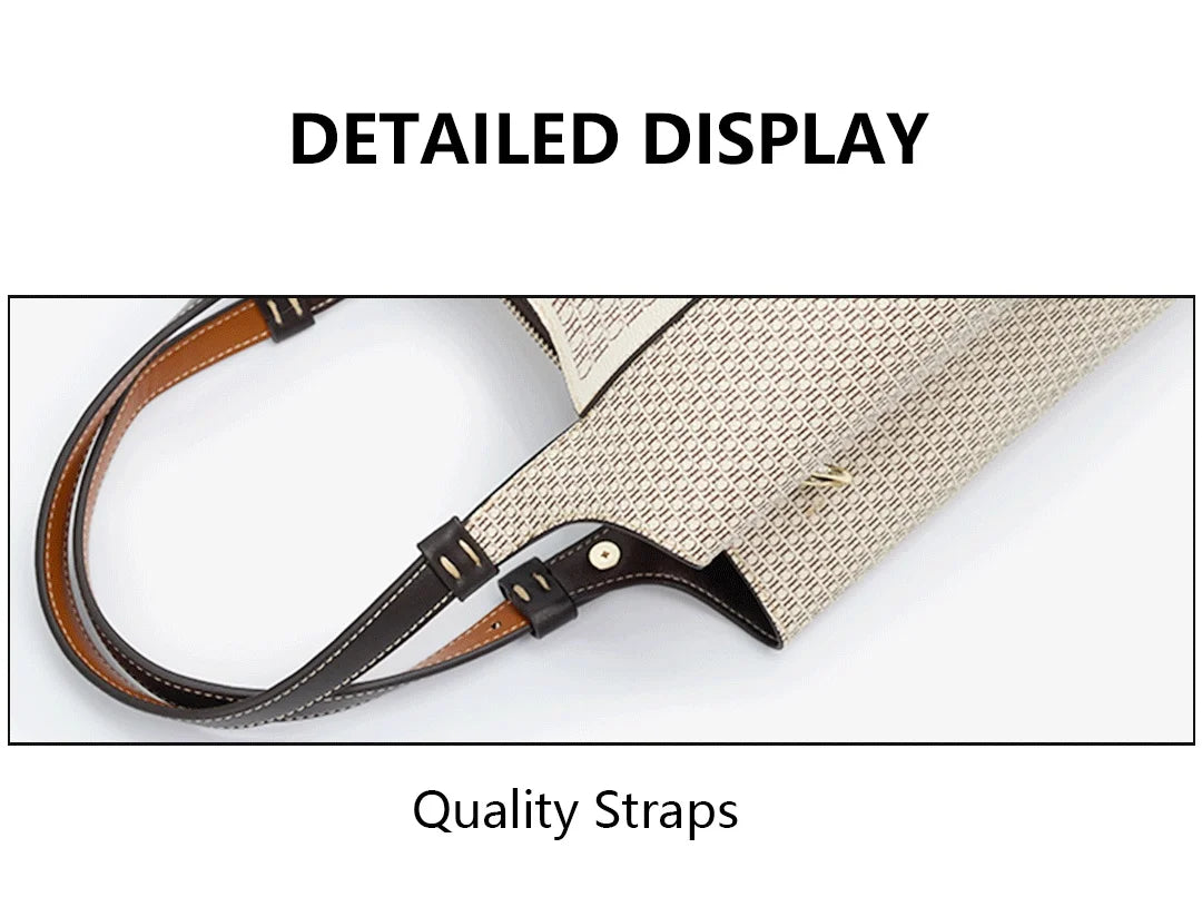 Fashion Letter Printed Design Women's Handbag High-end Light Luxury Vintage Brand Large Capacity New Women's Tote Bag