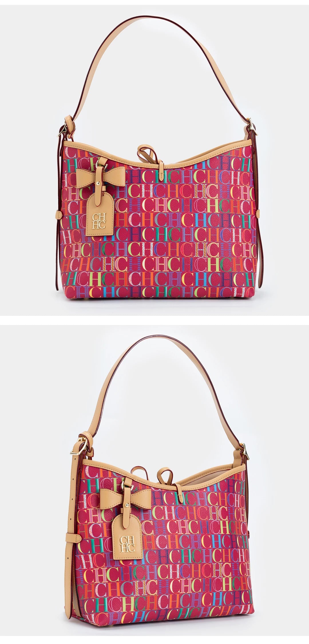 CHCH Bowknot Element Design New Trend Tote Bag Fashion Letter Print Square Luxury Brand 2025 Lace-up Women's Tote Bag