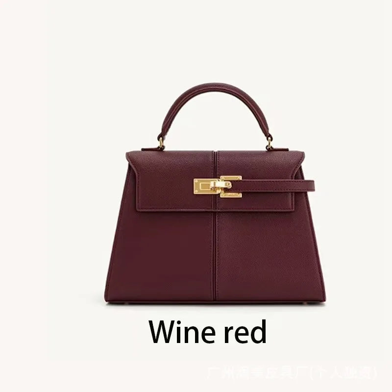 JW PEI Trapezoidal Bag, New Style, Genuine Leather, Women's Bag, High-End, Versatile, Crossbody Bag, Fashionable, Niche Style